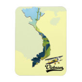 Vietnam reis kaart magneet (Verticaal)