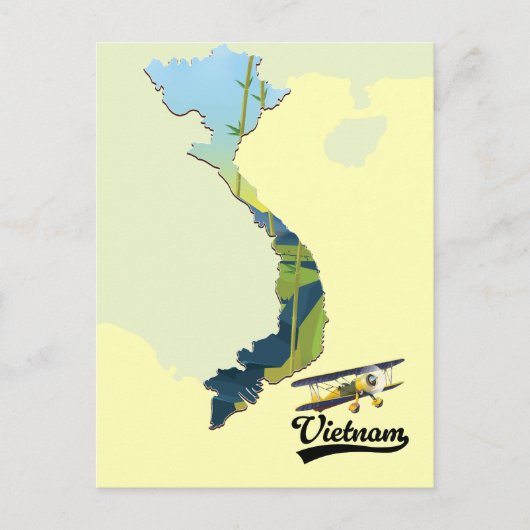 Vietnam Reiskaart Feestdagenkaart (Voorkant)