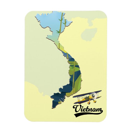 Vietnam Reiskaart Magneet (Verticaal)