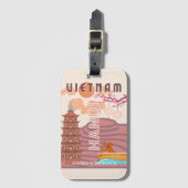 Vietnam Reiskunst Bagagelabel (Voorkant (verticaal))