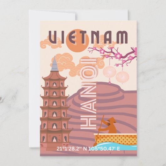 Vietnam Reiskunst Feestdagenkaart (Voorkant)