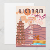Vietnam Reiskunst Feestdagenkaart (Voorkant / Achterkant)