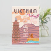 Vietnam Reiskunst Feestdagenkaart (Staand voorkant)