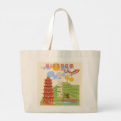 Vietnam Reiskunst Grote Tote Bag (Achterkant)