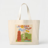 Vietnam Reiskunst Grote Tote Bag (Voorkant)