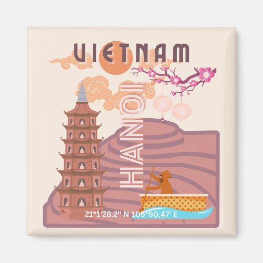 Vietnam Reiskunst Magneet (Voorkant)