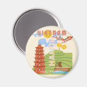 Vietnam Reiskunst Magneet (Voorkant / Achterkant)