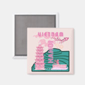 Vietnam Reiskunst Magneet (Voorkant / Achterkant)