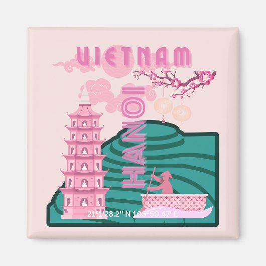 Vietnam Reiskunst Magneet (Voorkant)