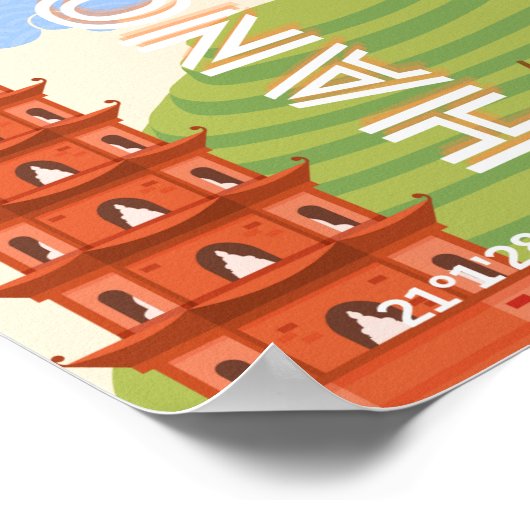 Vietnam Reiskunst Poster (Hoek)