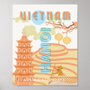 Vietnam Reiskunst Poster