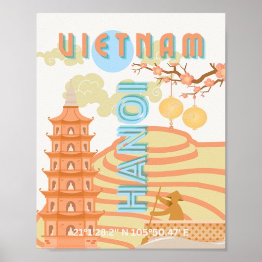 Vietnam Reiskunst Poster (Voorkant)