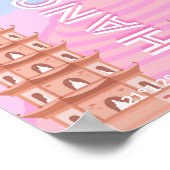 Vietnam Reiskunst, Roze Poster (Hoek)
