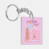 Vietnam Reiskunst, Roze Sleutelhanger (Voorkant Links)