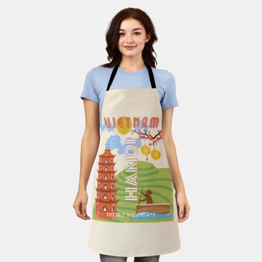 Vietnam Reiskunst Schort (Gedragen)