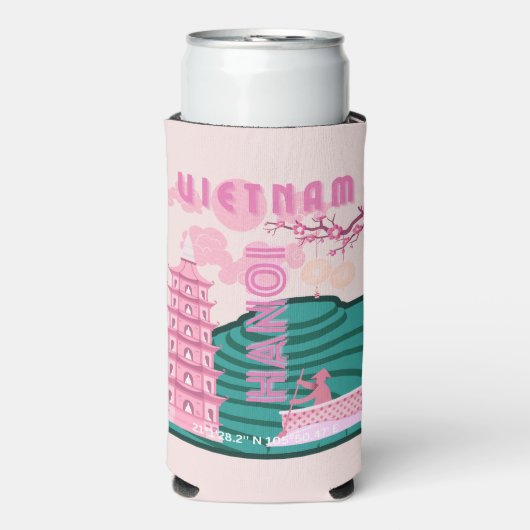 Vietnam Reiskunst Seltzer Blikjeskoeler (Seltzer Voorkant)