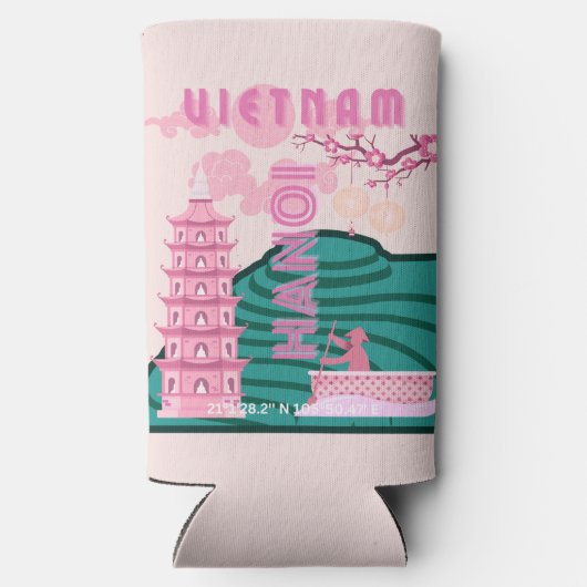 Vietnam Reiskunst Seltzer Blikjeskoeler (Achterkant)