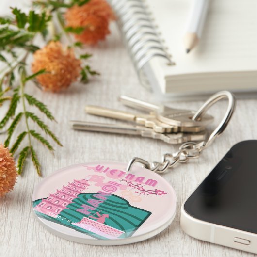 Vietnam Reiskunst Sleutelhanger (Voorkant Rechts)