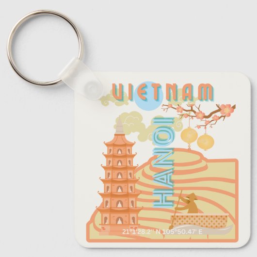Vietnam Reiskunst Sleutelhanger (Voorkant)