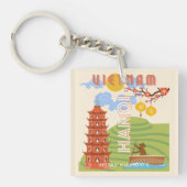 Vietnam Reiskunst Sleutelhanger (Voorkant)