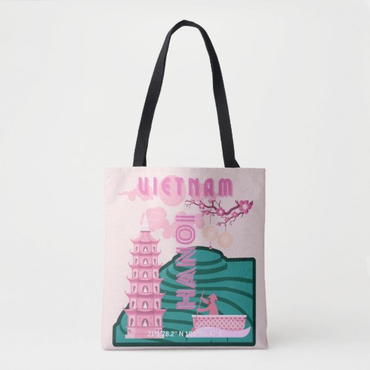 Vietnam Reiskunst Tote Bag (Voorkant)