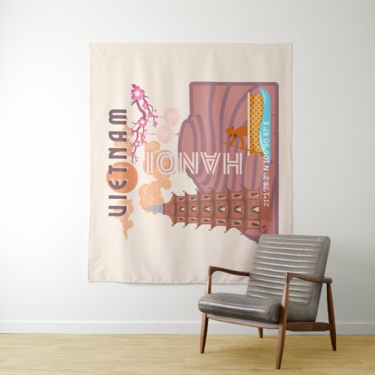 Vietnam Reiskunst Wandkleed (In situ)