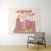 Vietnam Reiskunst Wandkleed (In Situ (horizontaal))