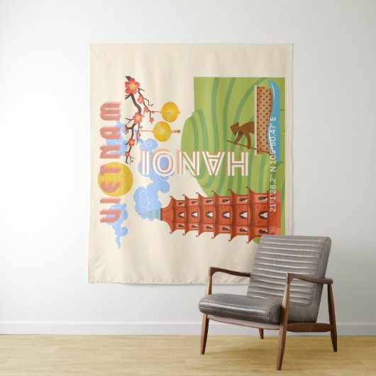 Vietnam Reiskunst Wandkleed (In situ)