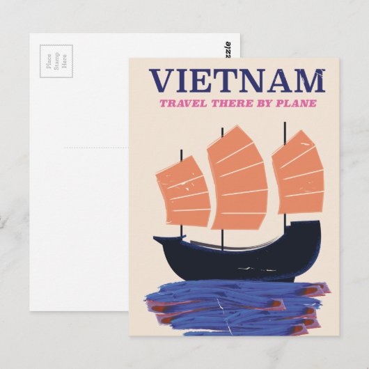 Vietnam Reisposter Briefkaart (Voorkant / Achterkant)