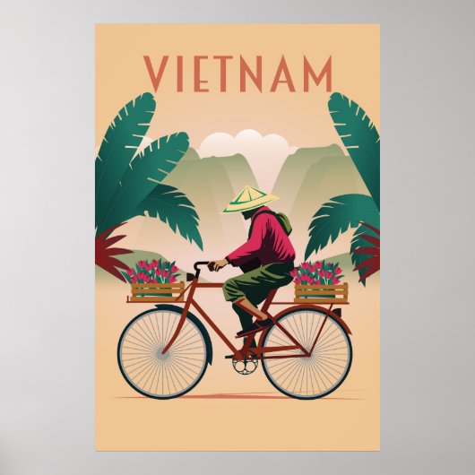 Vietnam-reisposter saigon poster (Voorkant)