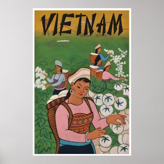 Vietnam Reisposter Vietnamese Kunst Eetprint Poster (Voorkant)