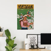 Vietnam Reisposter Vietnamese Kunst Eetprint Poster (Thuiskantoor)