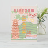 Vietnam Reizen Kunst, Feestdagenkaart (Staand voorkant)