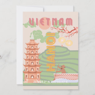 Vietnam Reizen Kunst, Feestdagenkaart