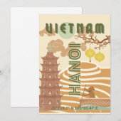Vietnam Reizen Kunst,  Feestdagenkaart (Voorkant / Achterkant)