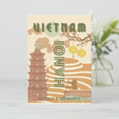 Vietnam Reizen Kunst,  Feestdagenkaart (Staand voorkant)