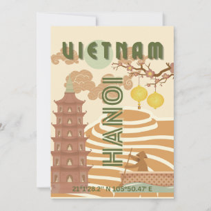 Vietnam Reizen Kunst, Feestdagenkaart