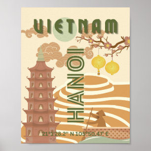 Vietnam Reizen Kunst, Poster