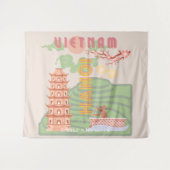 Vietnam Reizen Kunst,  Wandkleed (Voorkant (horizontaal))