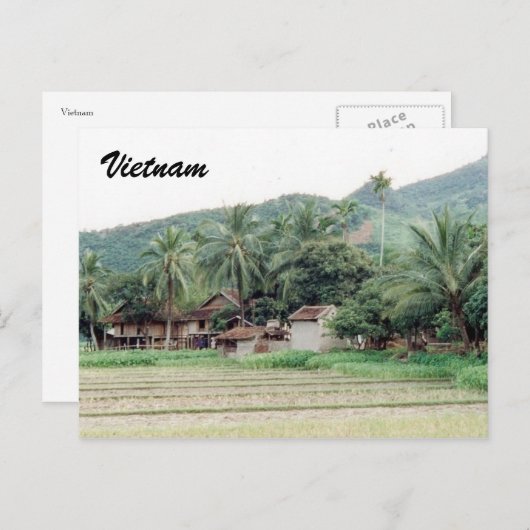 vietnam rice paddies briefkaart (Voorkant / Achterkant)