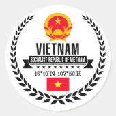 Vietnam Ronde Sticker (Voorkant)