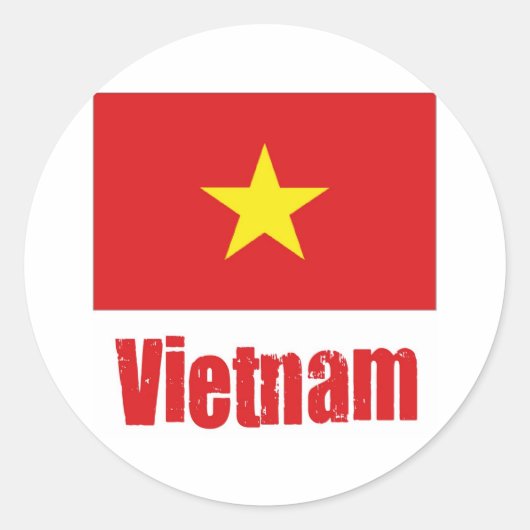 Vietnam Ronde Sticker (Voorkant)