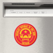 Vietnam Round Emblem Magneet (Insitu (Vaatwasser))