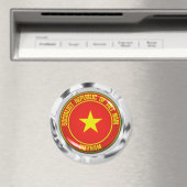 Vietnam Round Emblem Magneet (Insitu (Vaatwasser))