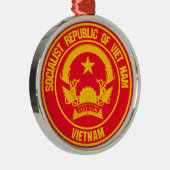 Vietnam Round Emblem Metalen Ornament (Rechts)