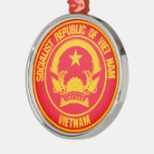 Vietnam Round Emblem Metalen Ornament (Links)