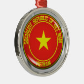 Vietnam Round Emblem Metalen Ornament (Rechts)
