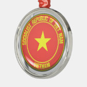 Vietnam Round Emblem Metalen Ornament (Links)