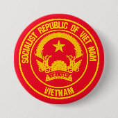 Vietnam Round Emblem Ronde Button 7,6 Cm (Voorkant)