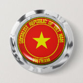 Vietnam Round Emblem Ronde Button 7,6 Cm (Voorkant)